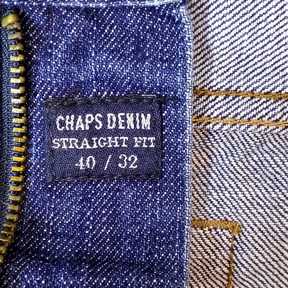Vintage Chaps Jeans Mens Size 40x32 Straight Fit Blue Denim Relaxed Casual - Picture 13 of 16